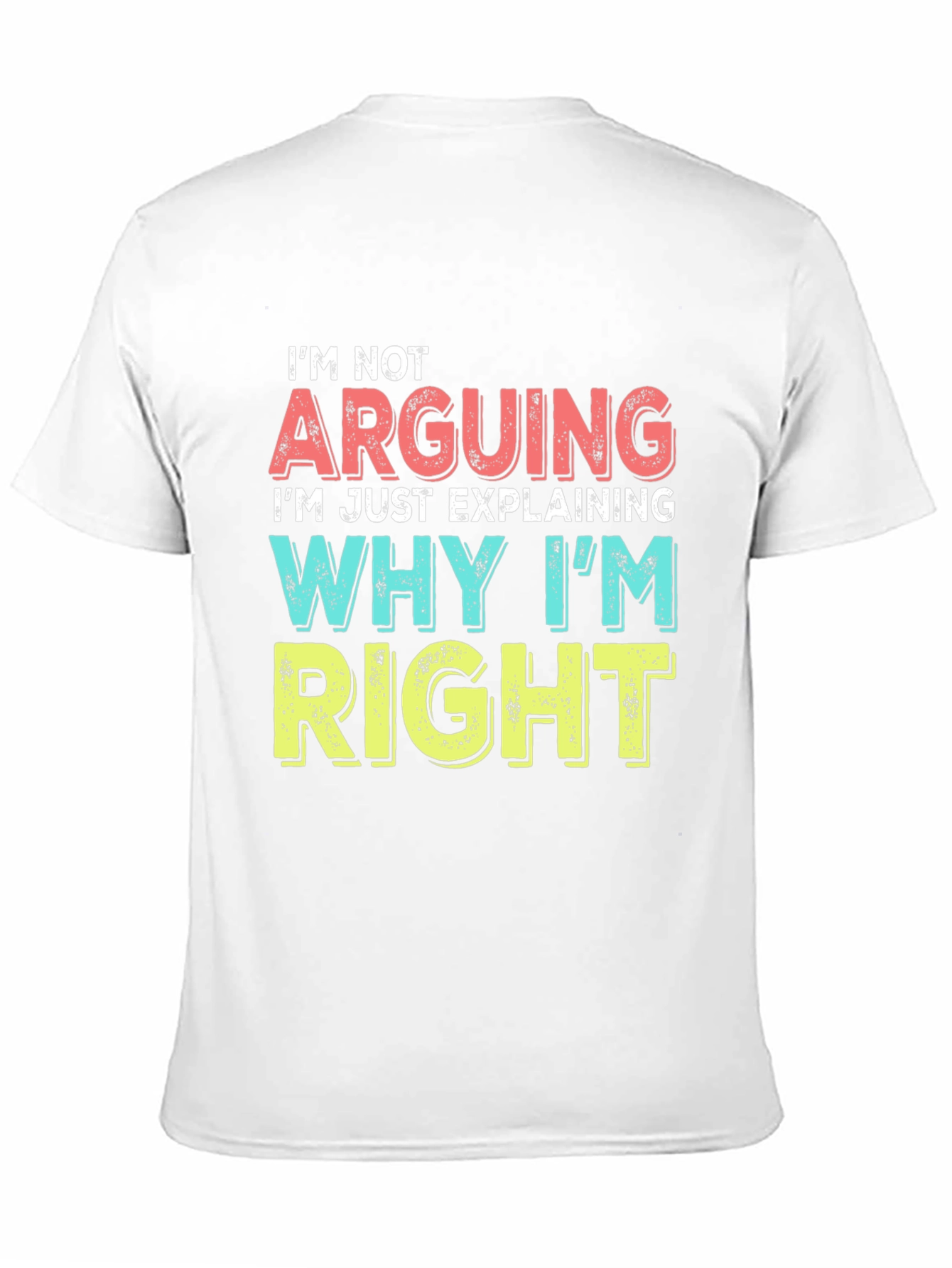 Black Funny "I'm Not Arguing" Graphic Tee - Sarcastic T-Shirt view 11