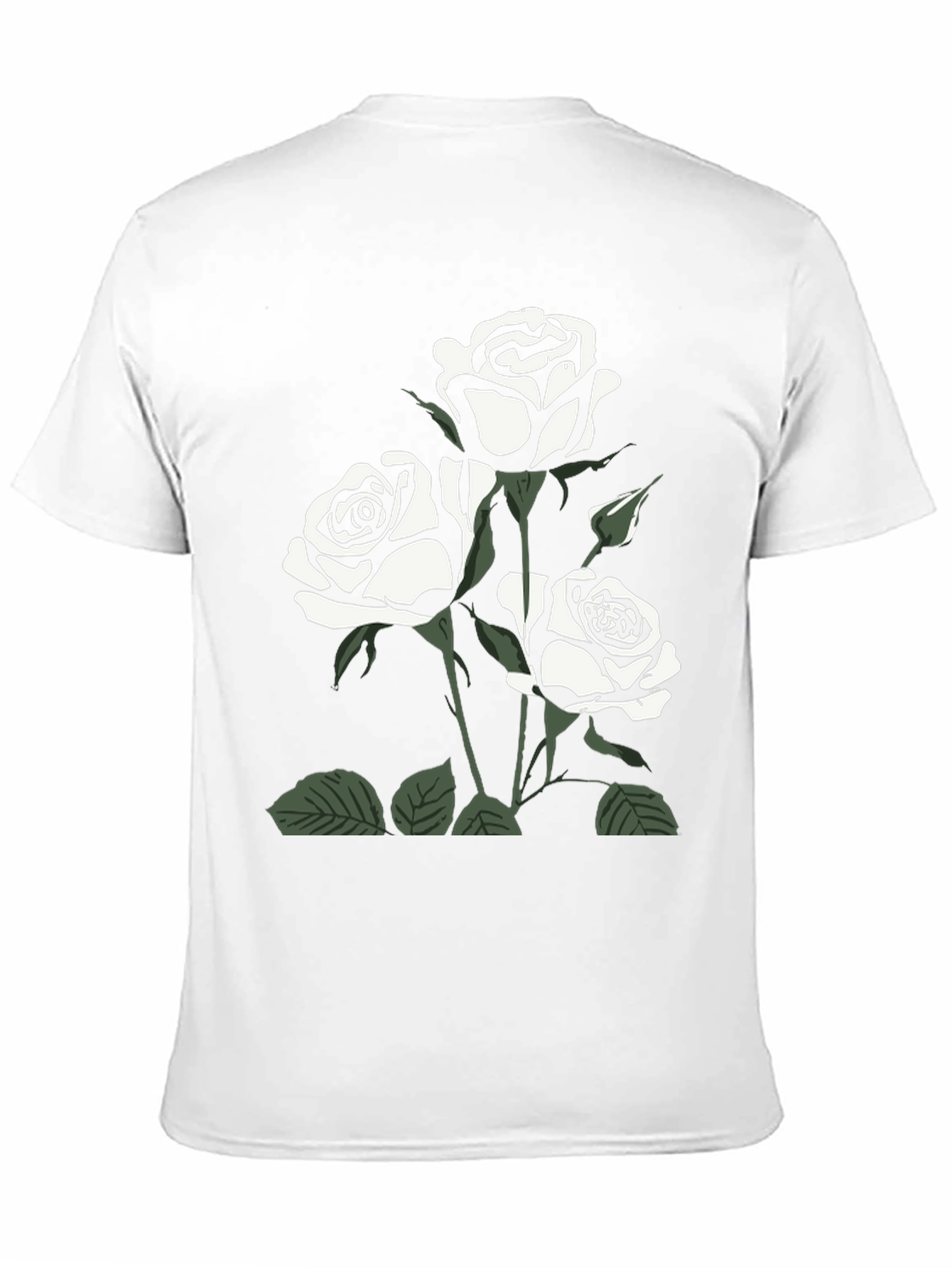 Black Black Rose Graphic Tee for Men view 11