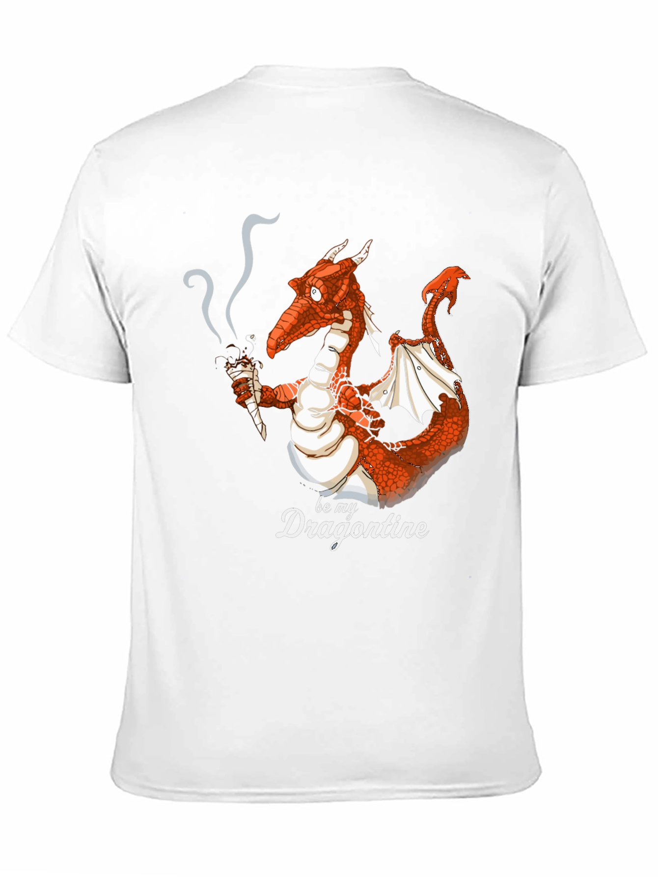 Black Dragon Smoking Ice Cream Funny Graphic Tee view 11