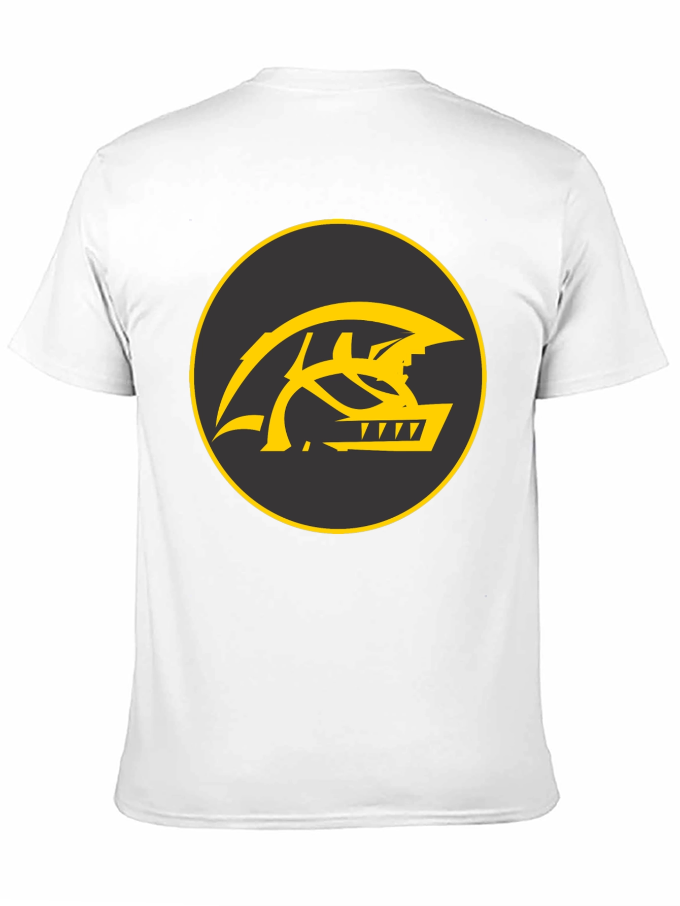 Black Men's Black T-Shirt with Yellow Monster Logo view 11