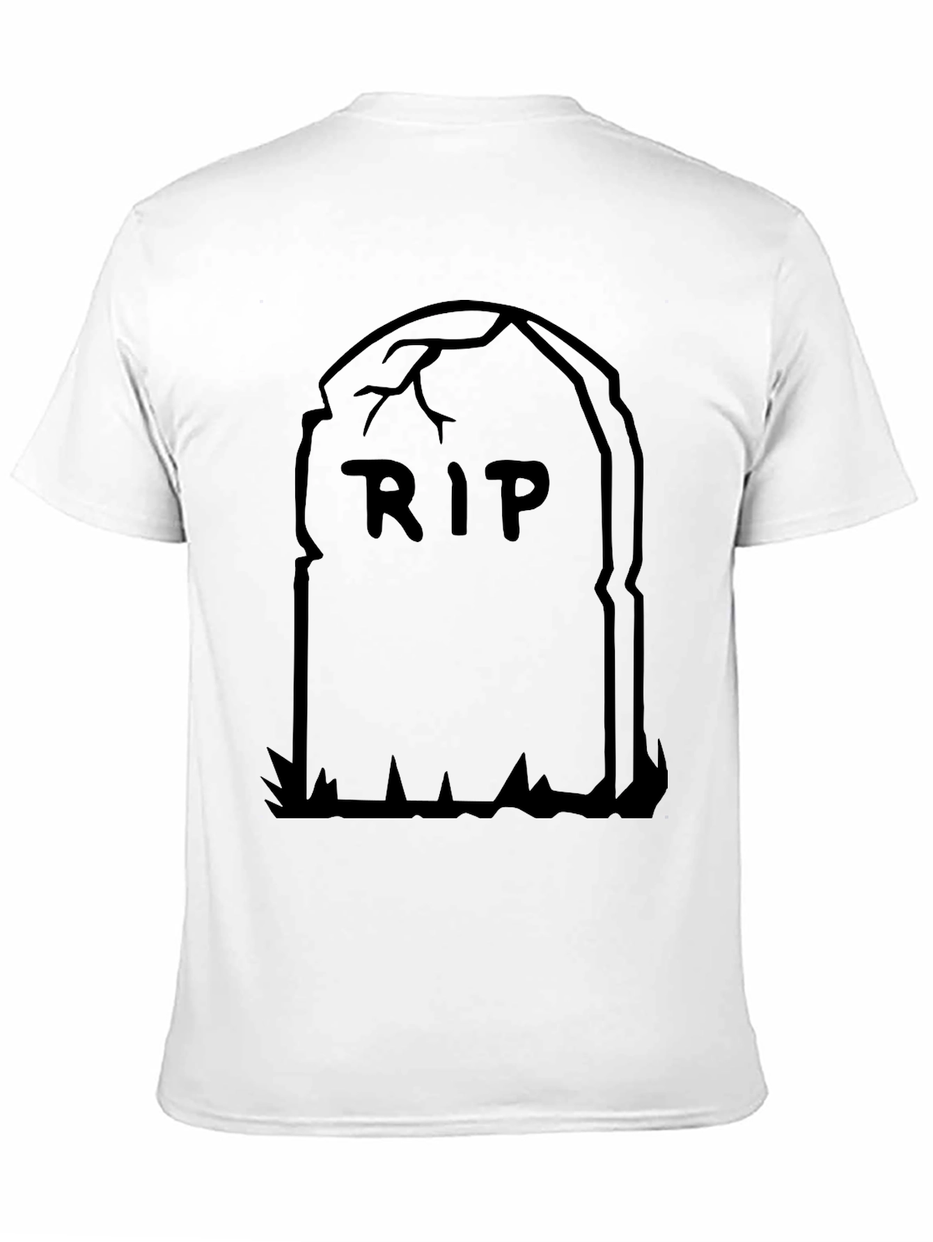 Black RIP Tombstone Graphic T-Shirt - Spooky Halloween Tee view 11