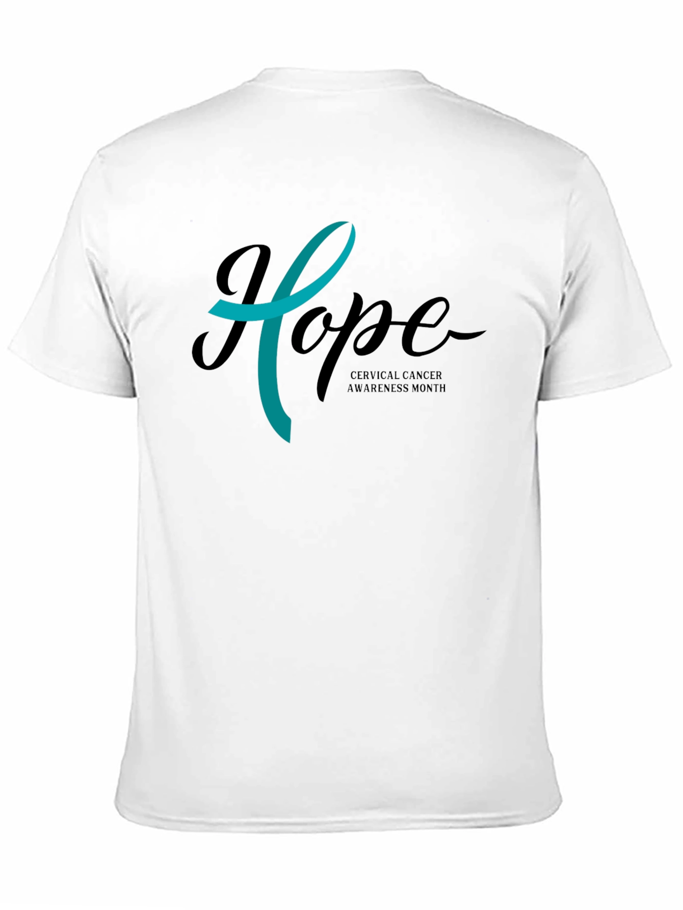 Black Cervical Cancer Awareness 'Hope' T-Shirt view 11