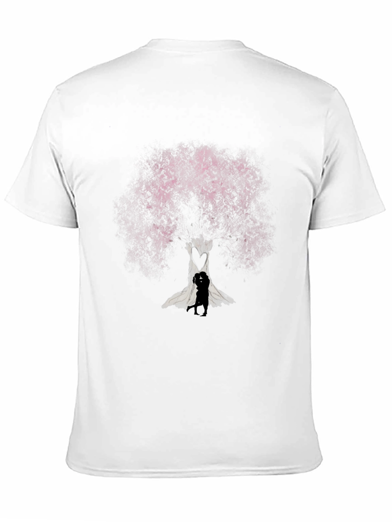 Black Love Tree Graphic Tee - Unique Romantic Design view 11