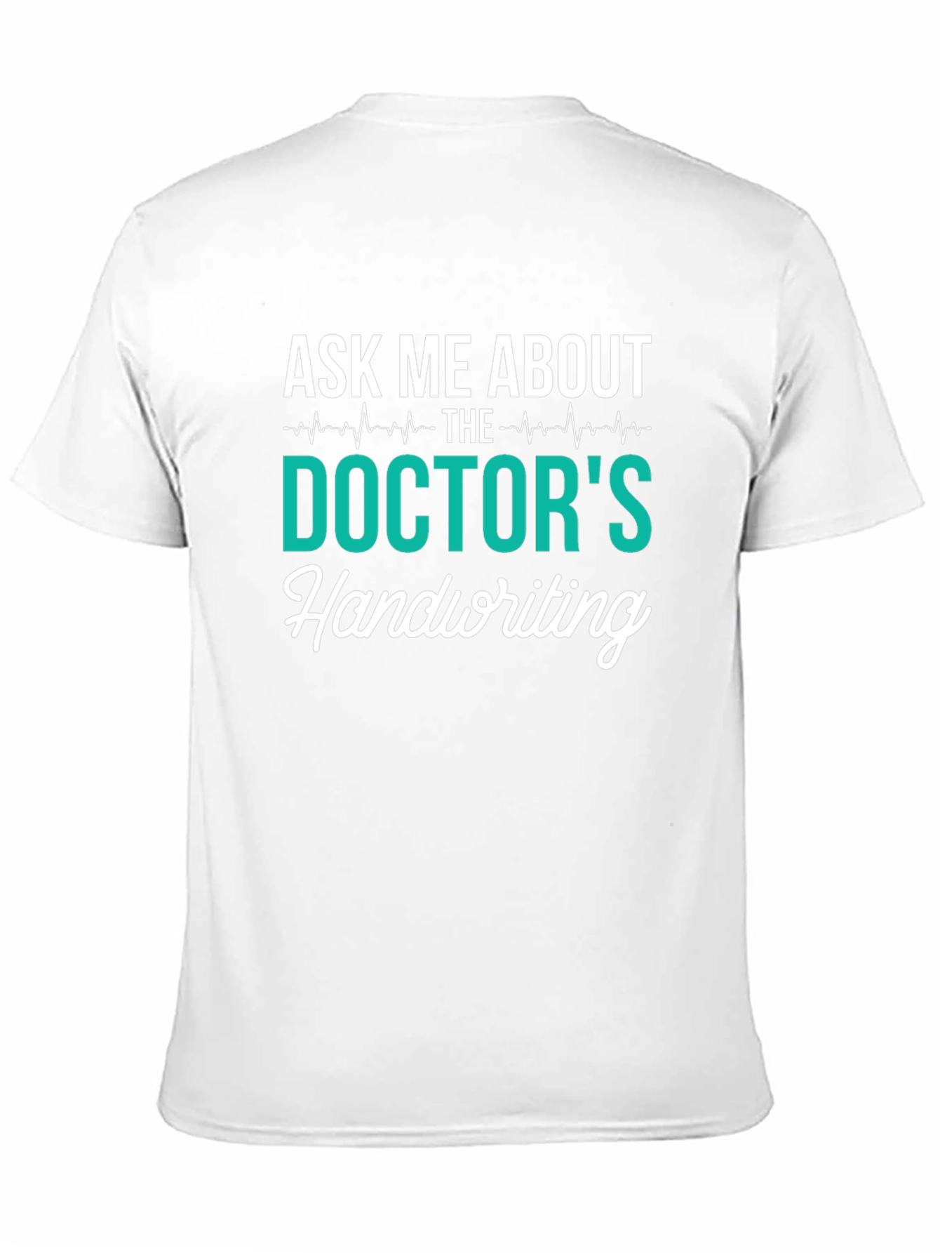 Black Doctor's Handwriting T-Shirt - Funny Medical Humor Tee view 11