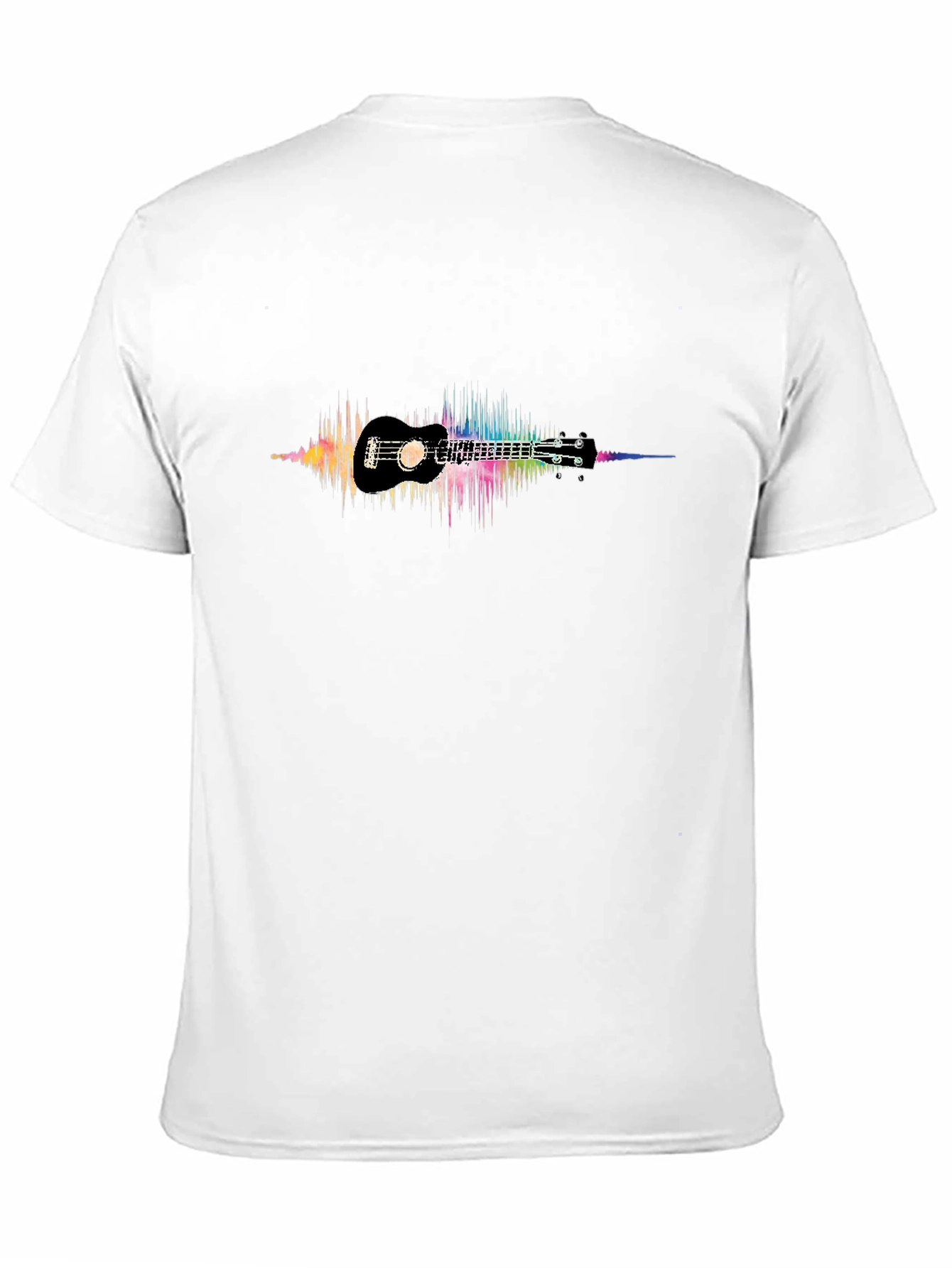 Black Ukulele Soundwave Graphic Tee view 11