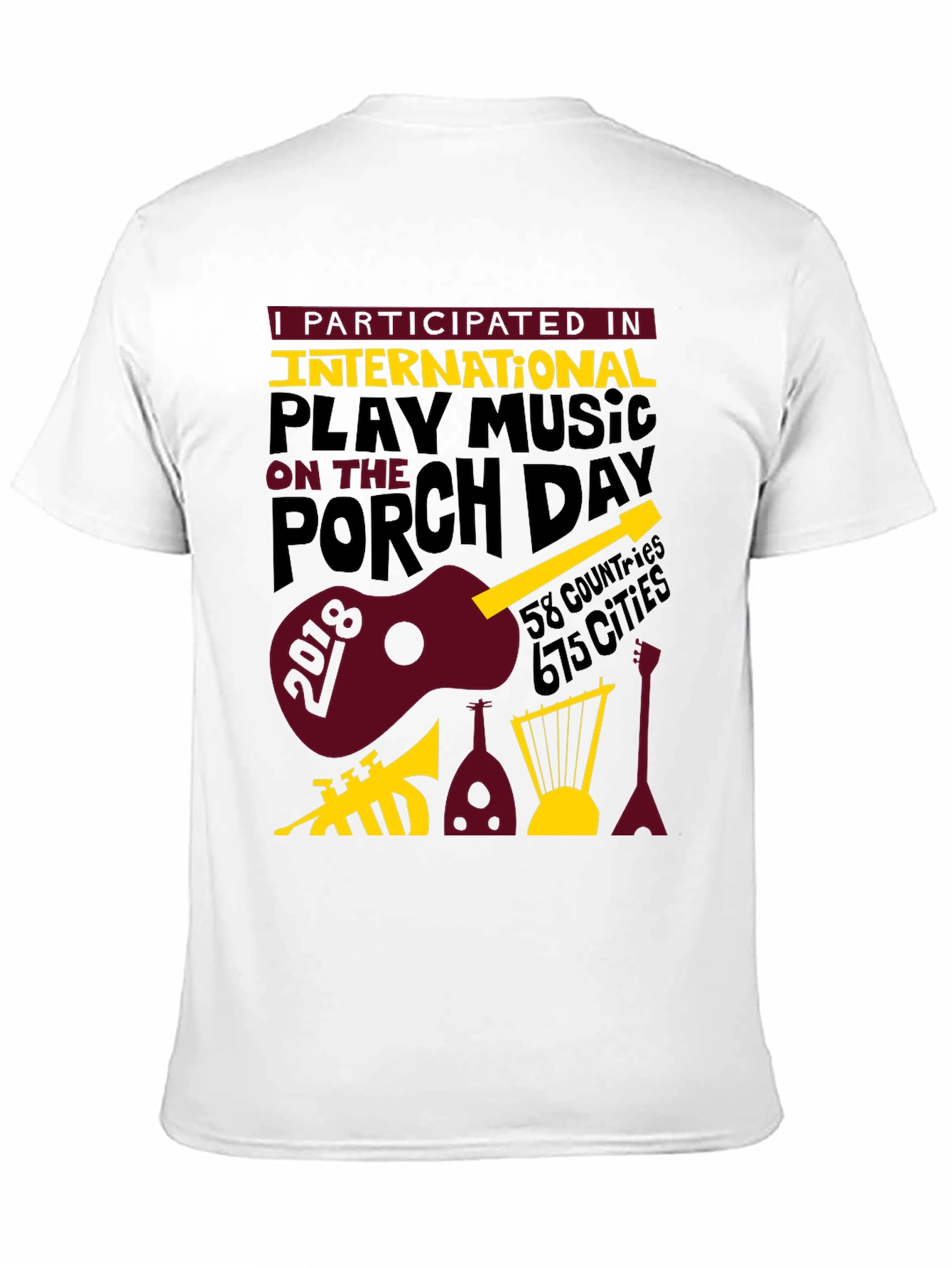 Black International Play Music On The Porch Day T-Shirt view 11