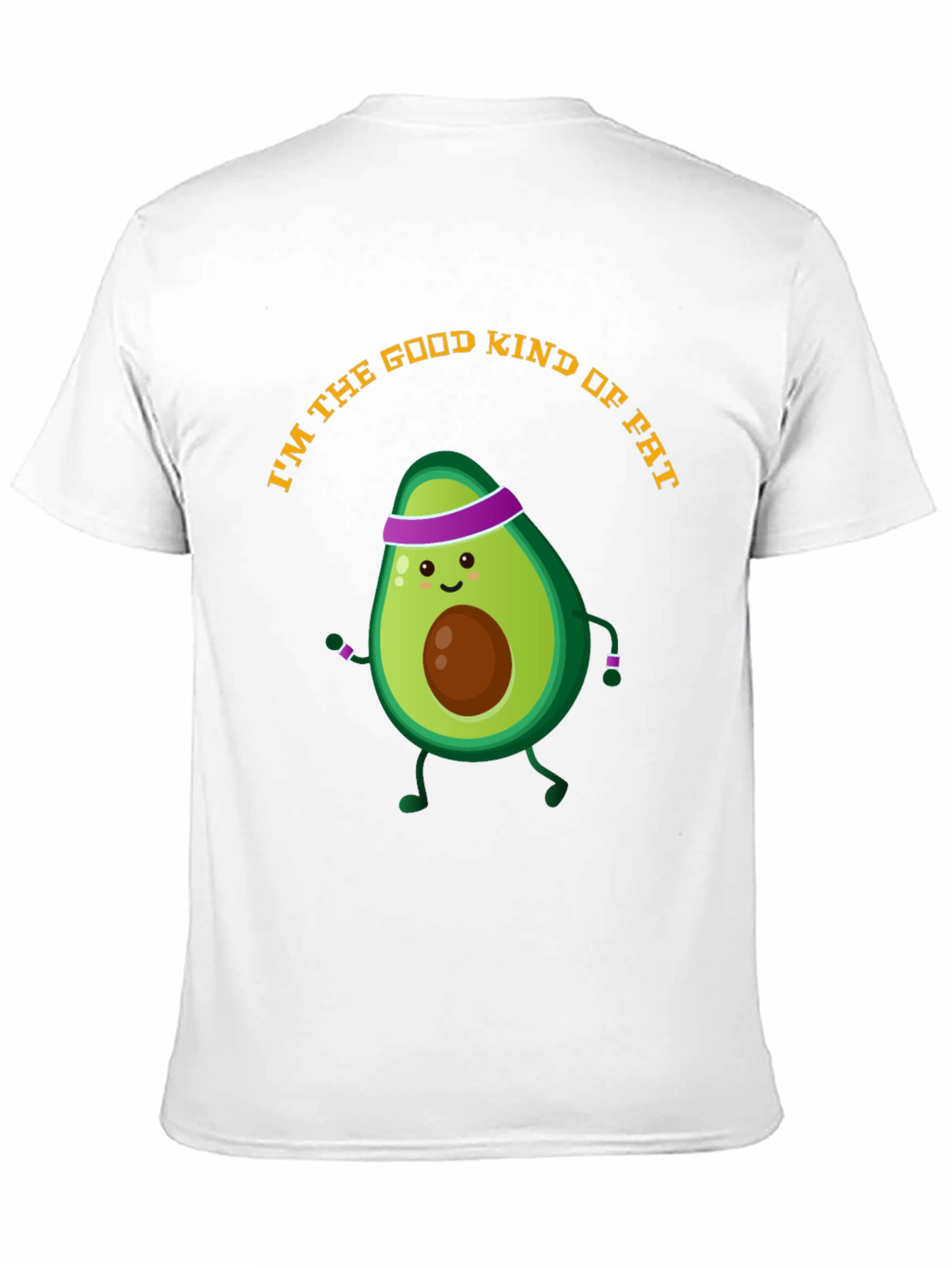 Black Avocado Gym Humor T-Shirt - Good Kind of Fat view 11