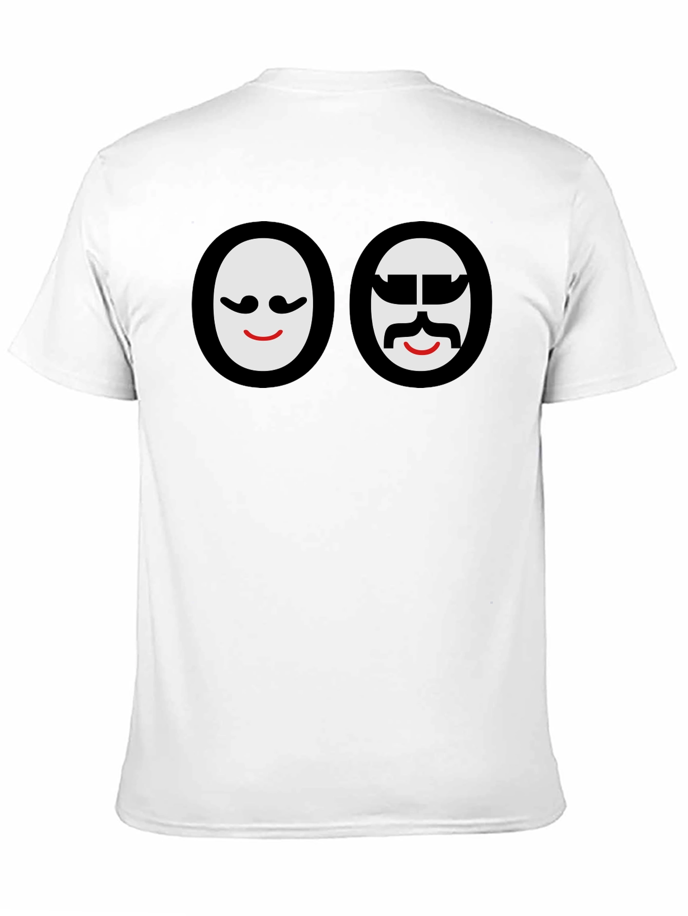 Black Funny Faces Graphic Black T-Shirt view 11
