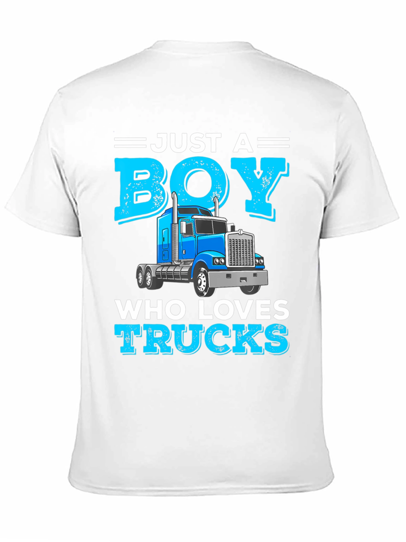 Black Just a Boy Who Loves Trucks T-Shirt view 11