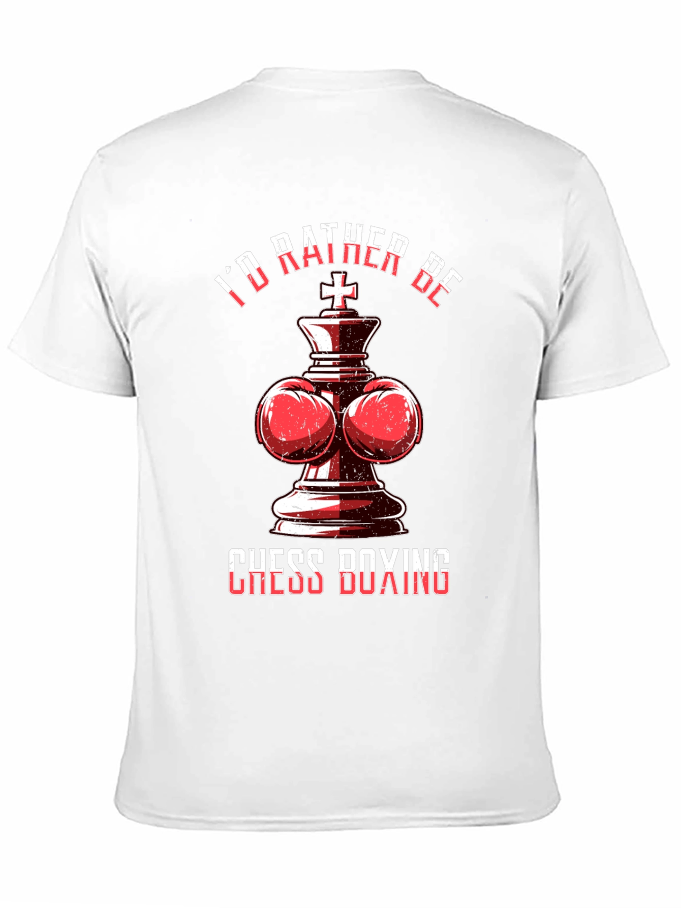 Black Chess Boxing T-Shirt - I'd Rather Be Playing Chess Boxing view 11