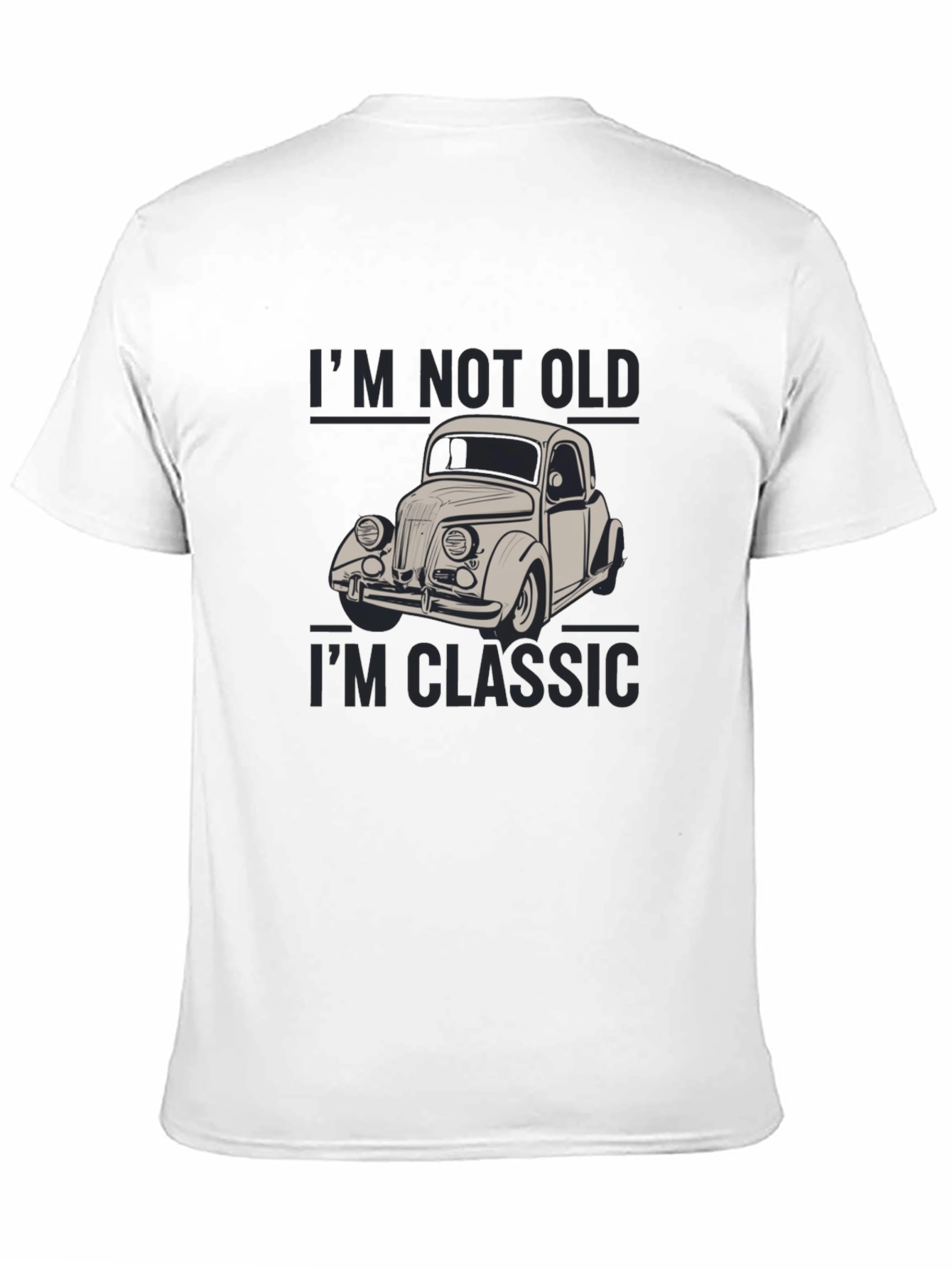 Black Classic Car Graphic Tee - I'm Not Old, I'm Classic! view 11