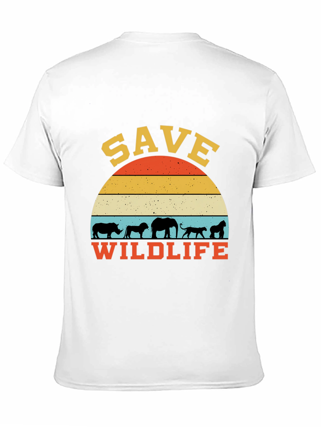 Black Save Wildlife T-Shirt - Graphic Tee view 11