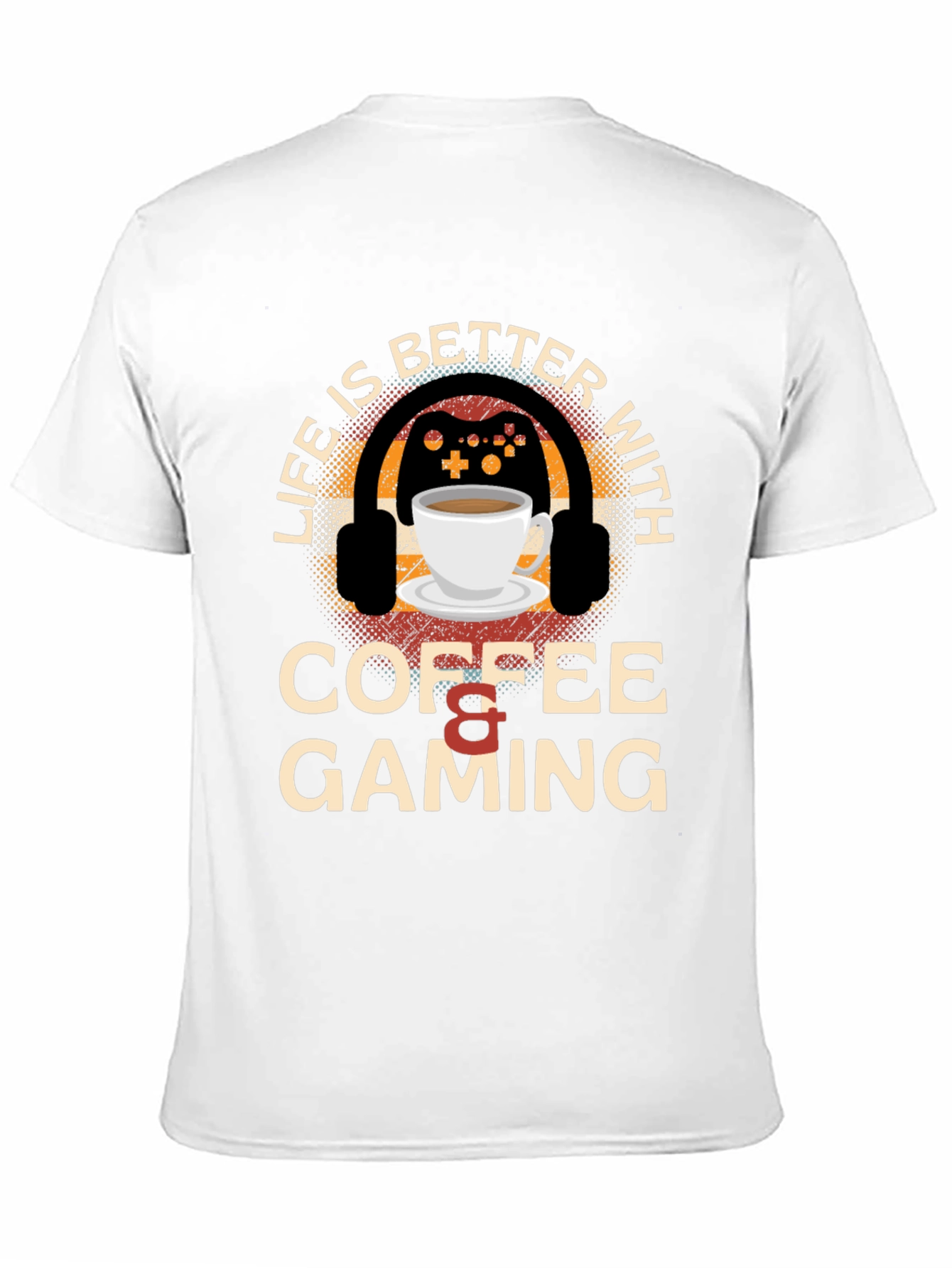 Black Coffee & Gaming T-Shirt - Gamer Life Style view 11