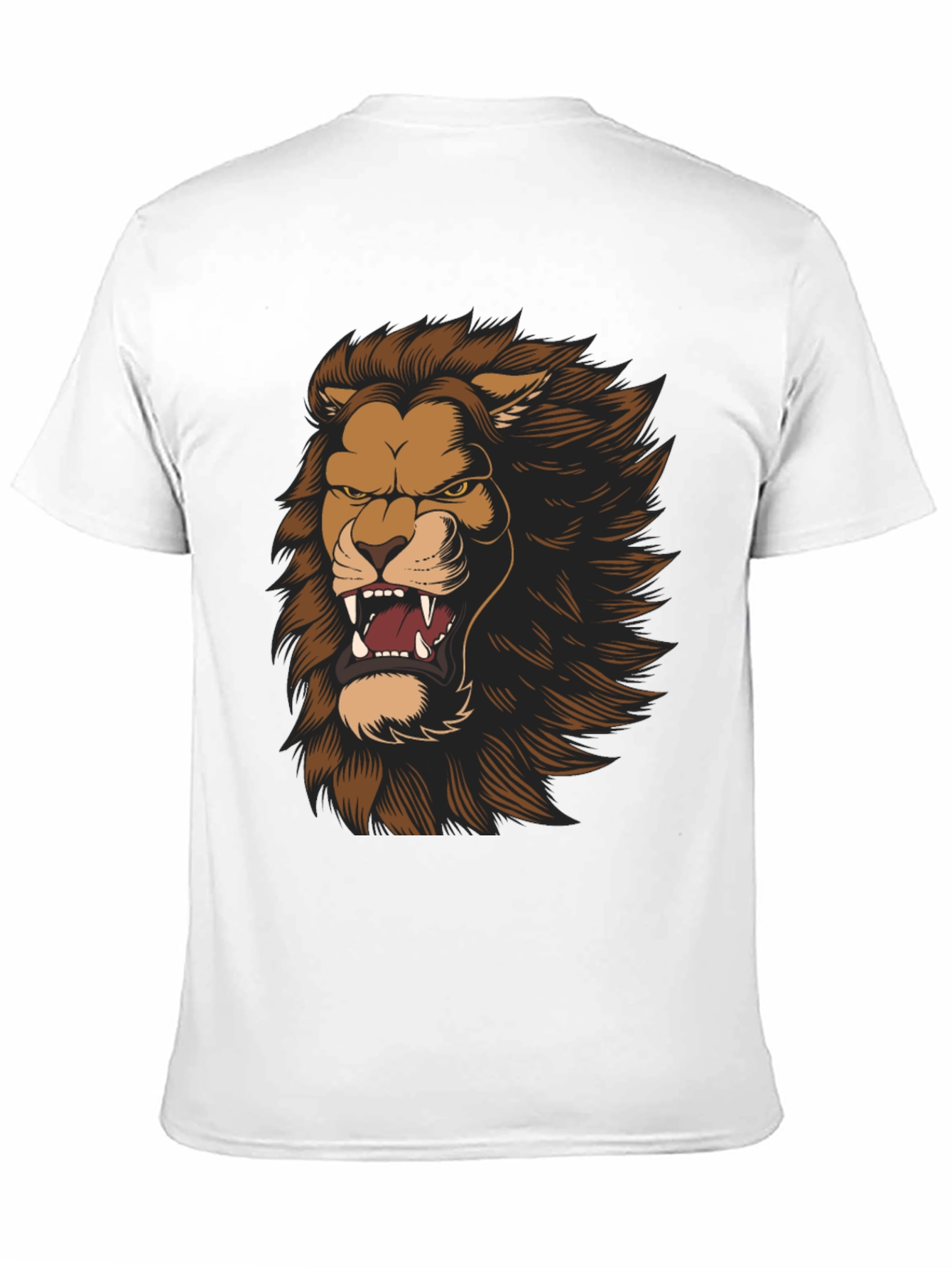 Black Lion Graphic Print Black T-Shirt view 11