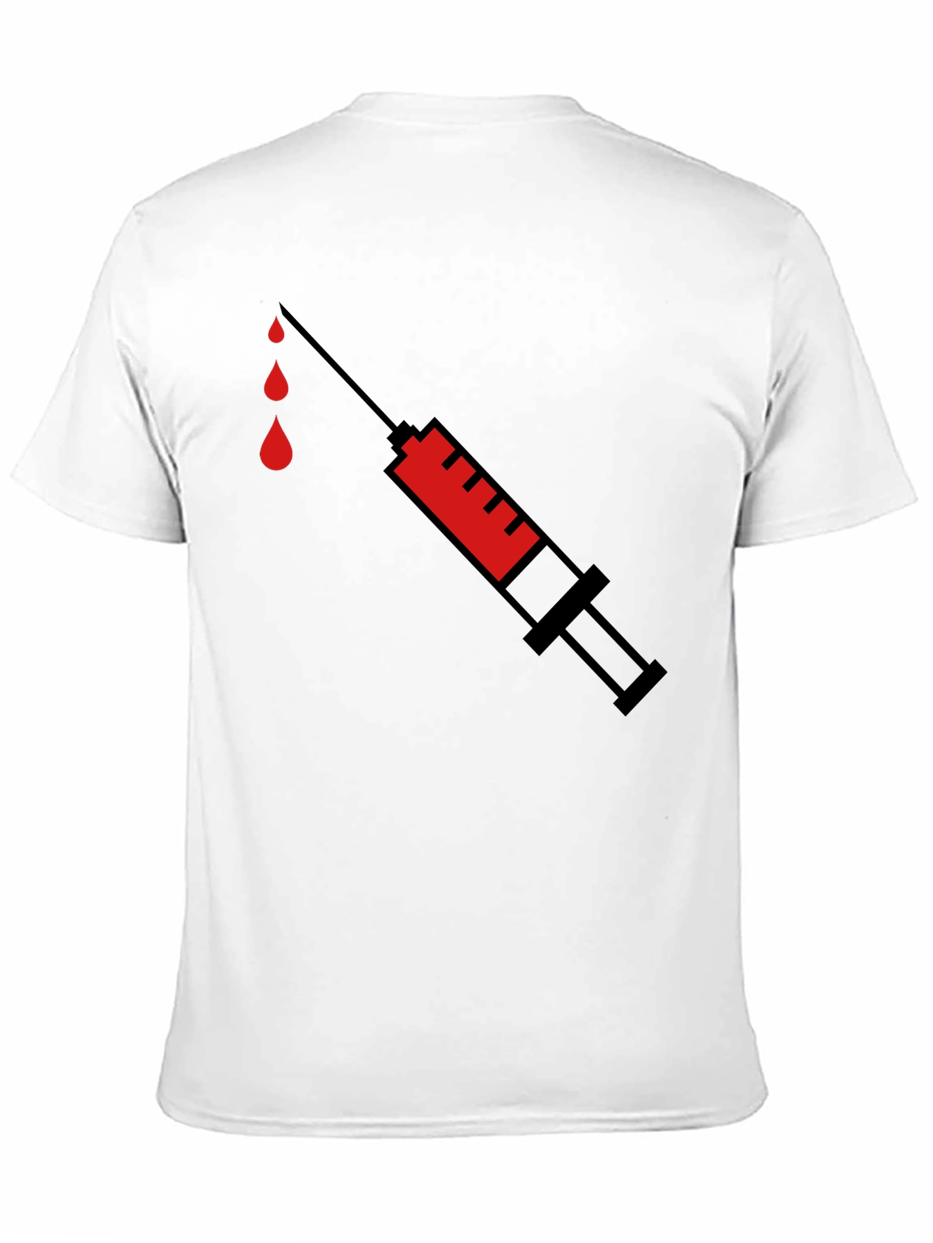 Black Syringe Graphic Tee - Black Cotton T-Shirt view 11