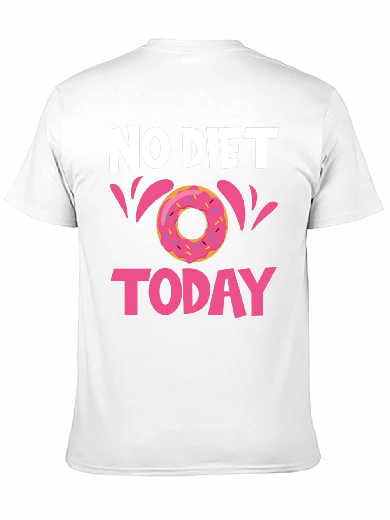 Black No Diet Today Donut T-Shirt - Fun Casual Tee view 11
