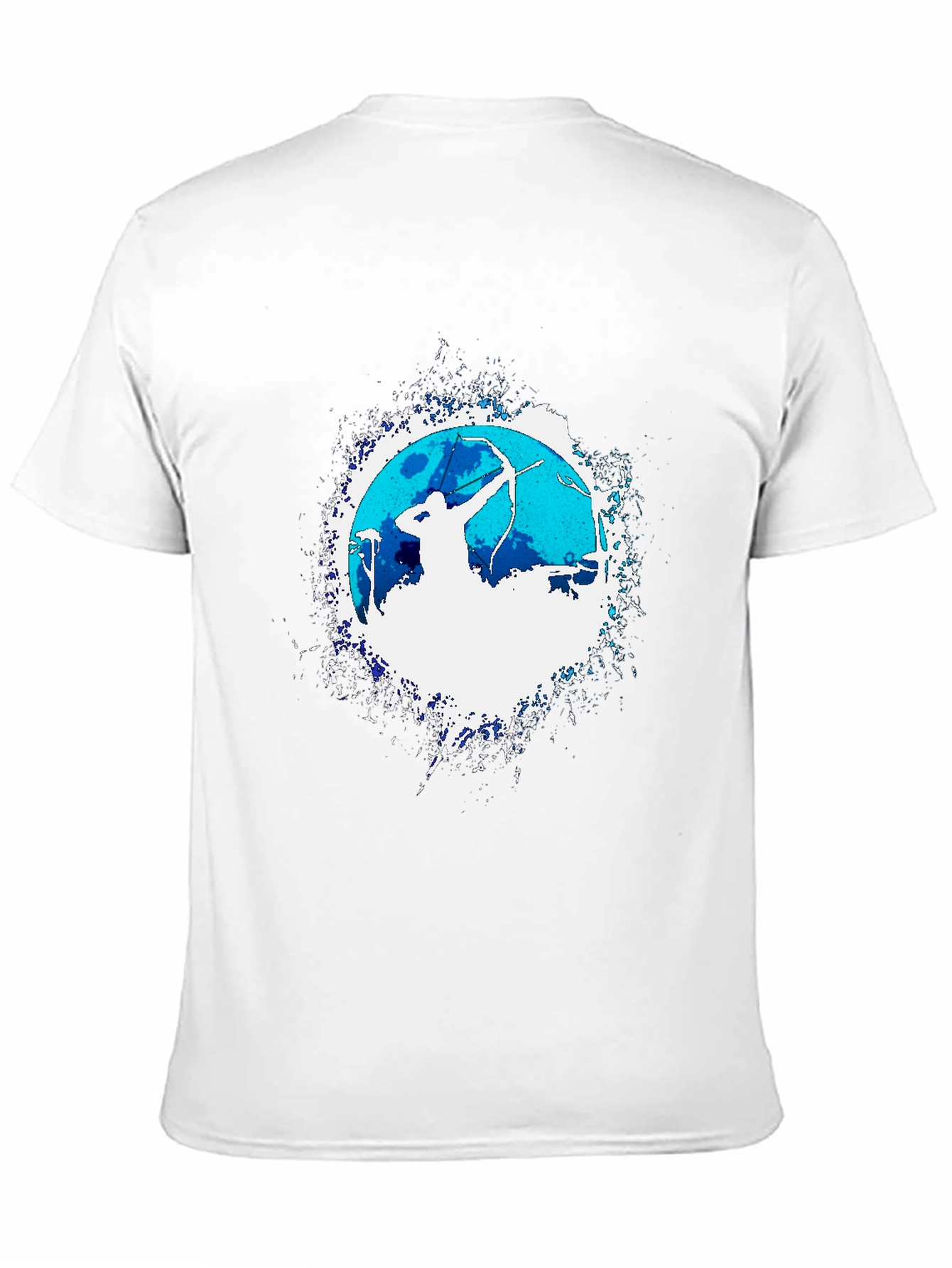 Black Archer Graphic Tee - Moonlit Silhouette Black T-Shirt view 11