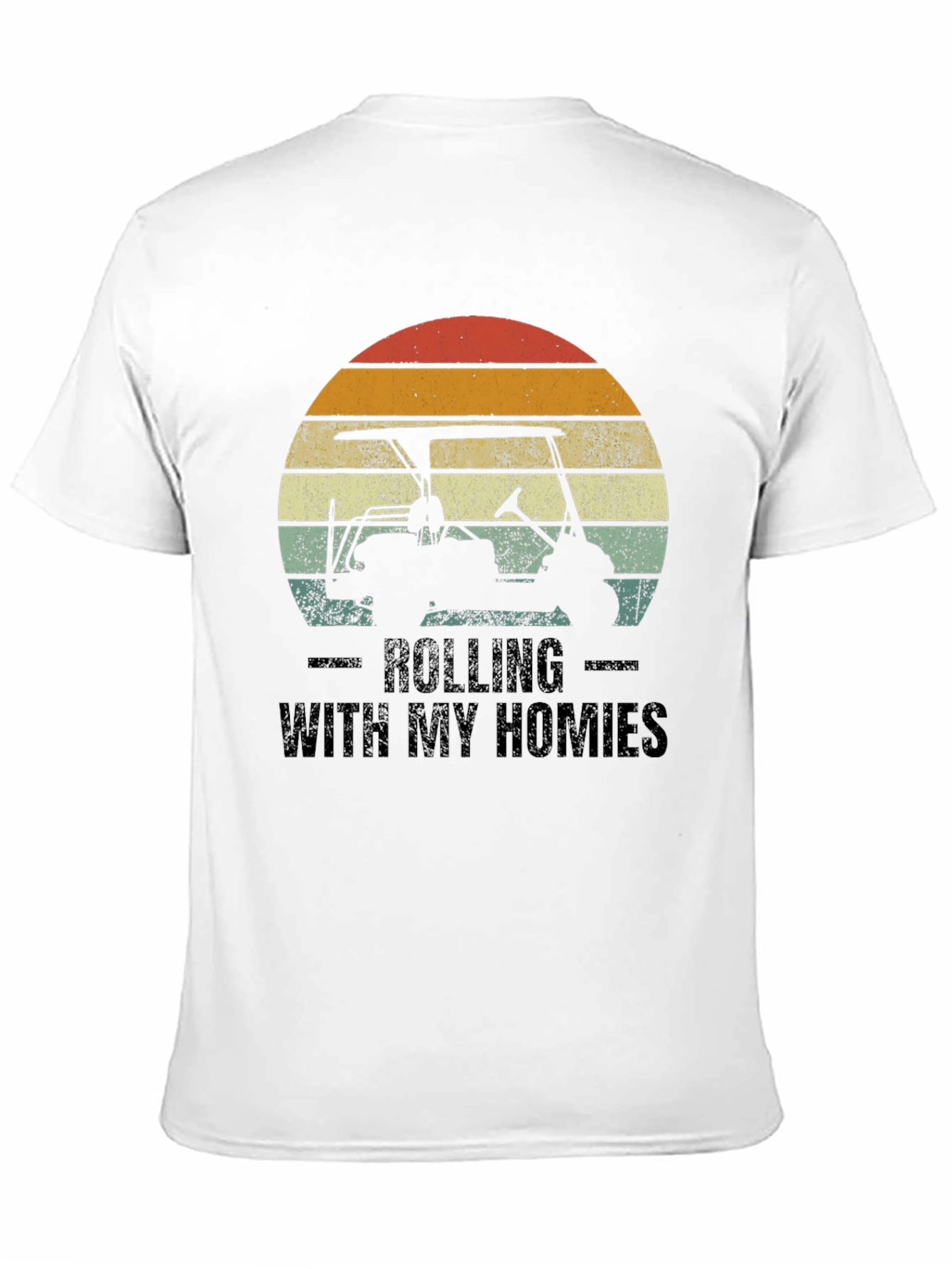 Black Rolling with My Homies Golf Cart Black Tee view 11