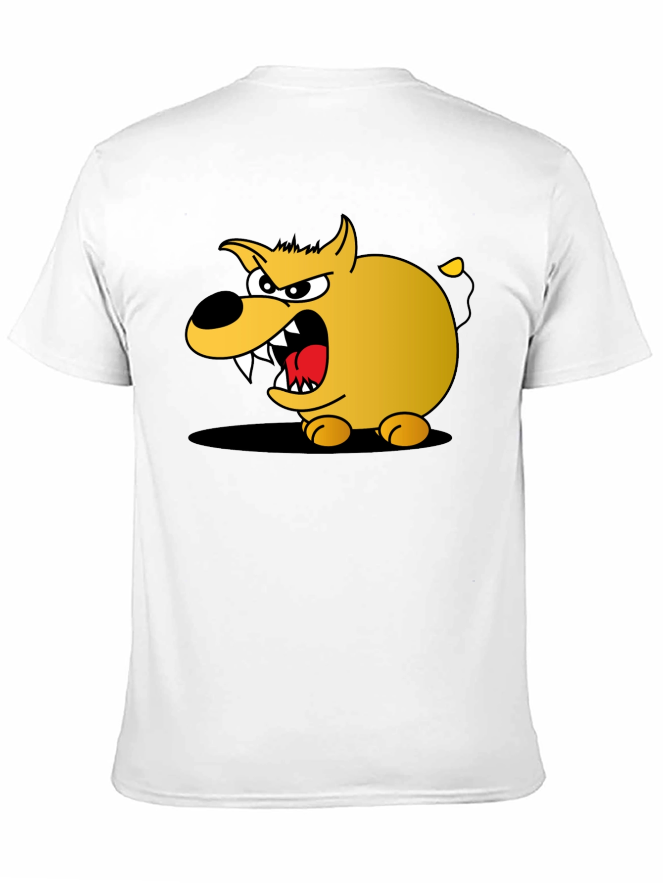 Black Cartoon Dog Graphic T-Shirt - Black Cotton Tee view 11
