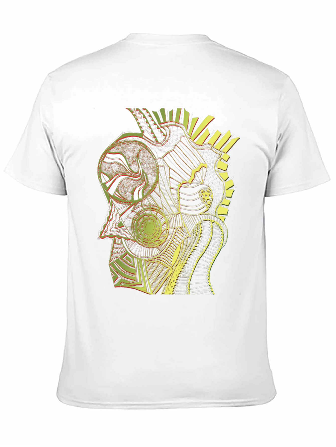 Black Abstract Art Graphic Tee - Black Cotton view 11