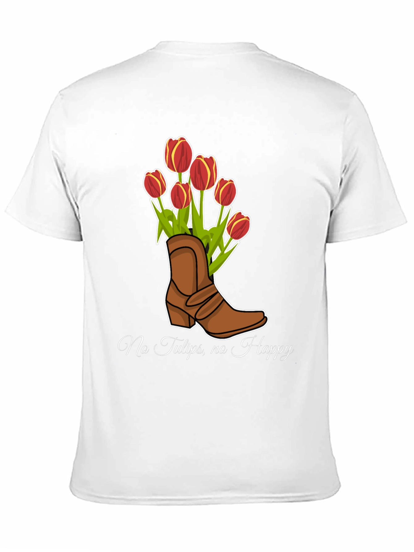 Black No Tulips, No Happy Graphic Tee view 11