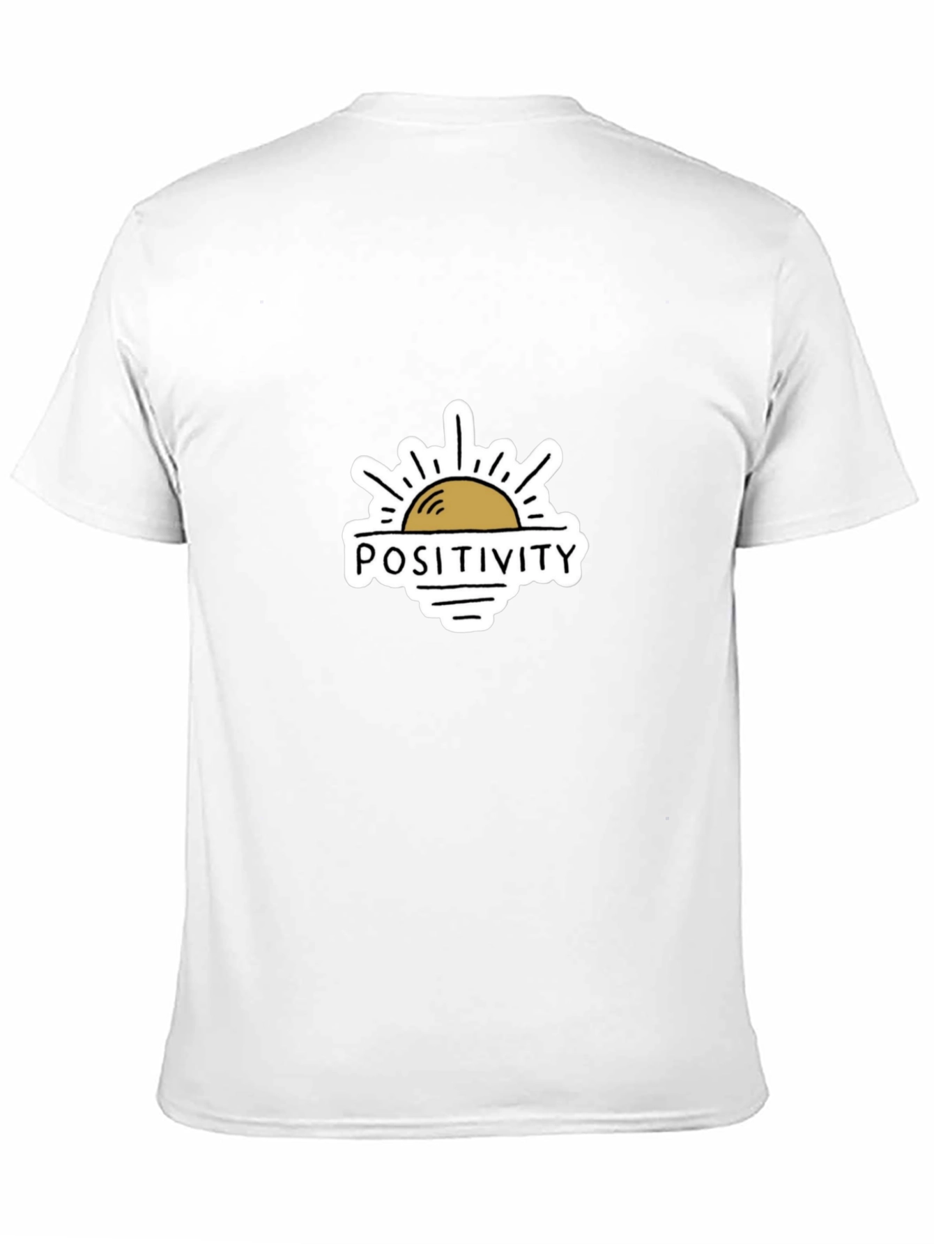Black Positivity Sun Graphic T-Shirt - Mens Black Tee view 11