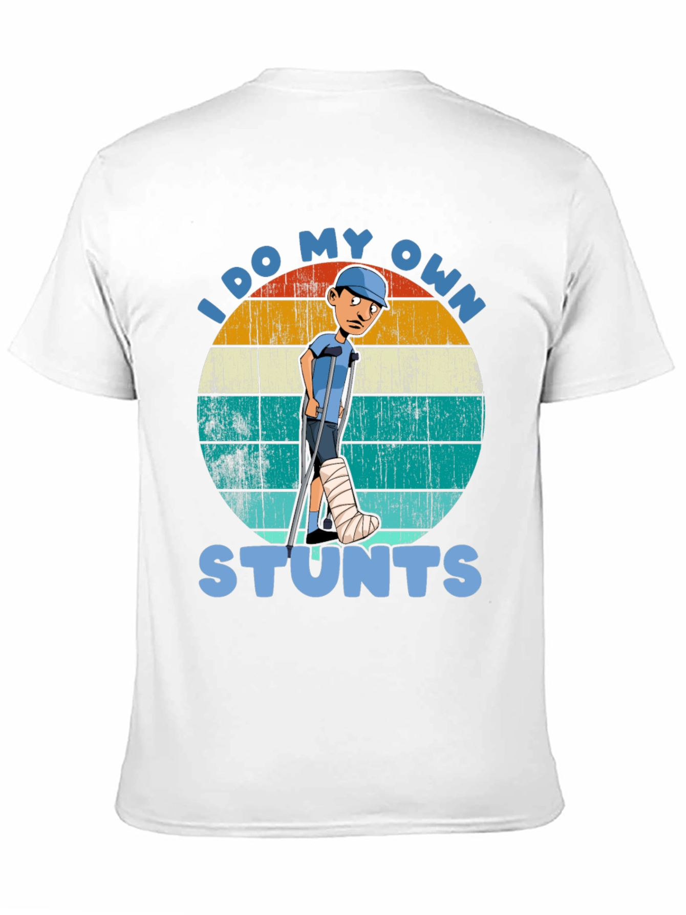 Black I Do My Own Stunts T-Shirt - Funny Injury Tee view 11