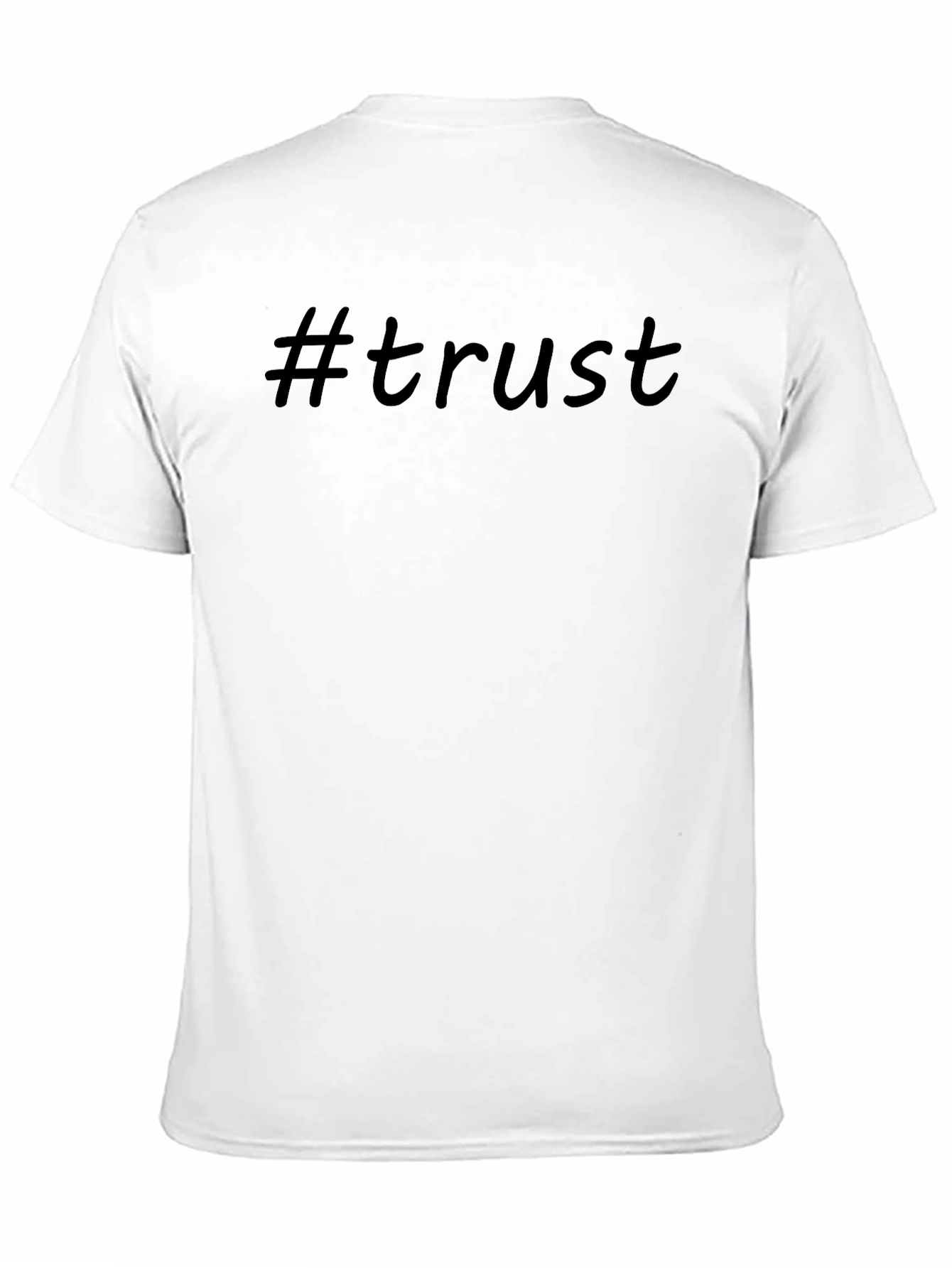 Black Men's Black #trust Graphic T-Shirt view 11
