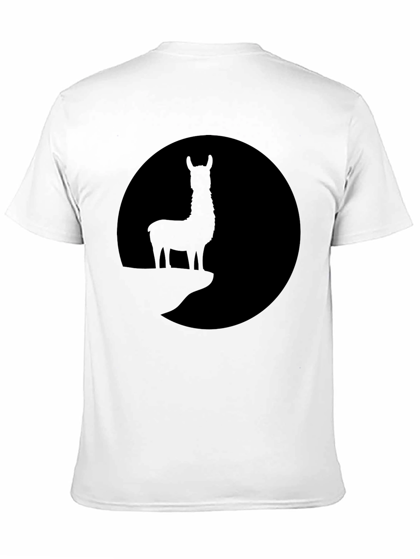 Black Llama Silhouette Graphic Tee - Black T-Shirt view 11