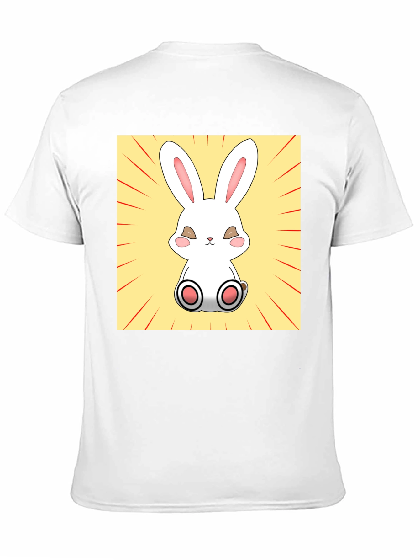 Cute Bunny Graphic Tee - Black Cotton T-Shirt - 11
