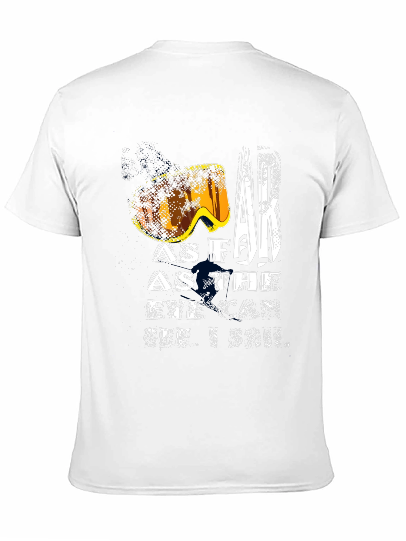 Black Ski Goggles T-Shirt - As Far As The Eye Can See view 11