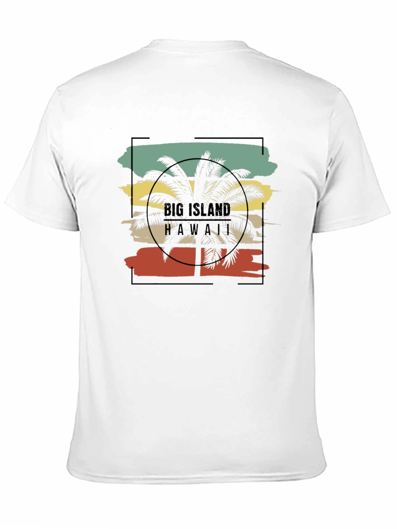 Black Big Island Hawaii Palm Tree Graphic Tee view 11