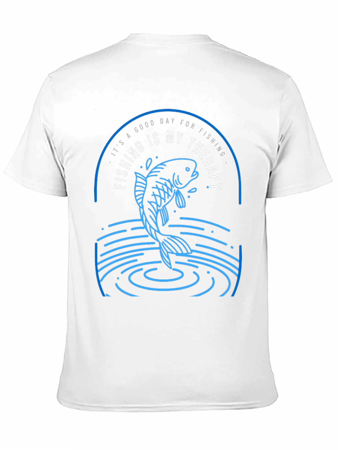 Black Fishing Is My Therapy T-Shirt view 11