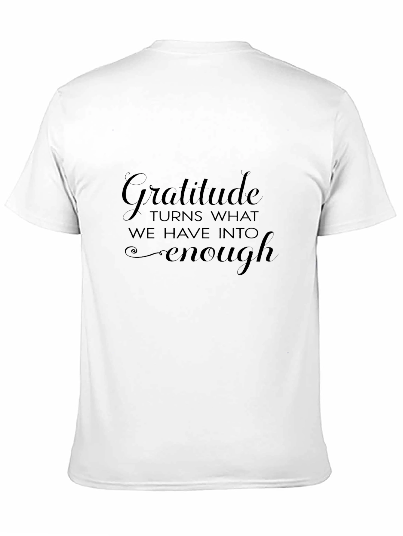 Black Gratitude Graphic Tee - Inspirational Quote Shirt view 11