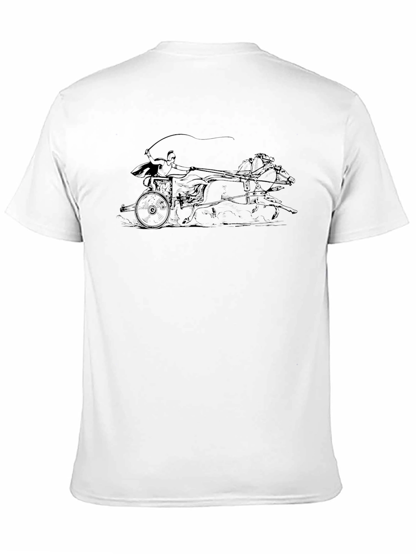 Chariot Race Graphic Tee - Stylish Black T-Shirt - 11