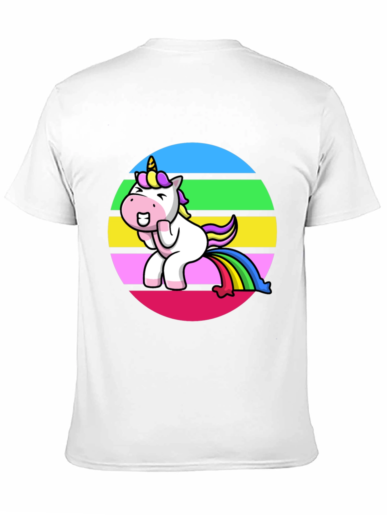 Black Unicorn Rainbow Humor Graphic Tee view 11