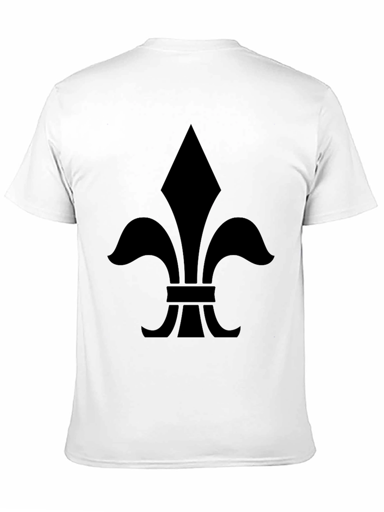 Black Fleur-de-lis Graphic Black T-Shirt view 11