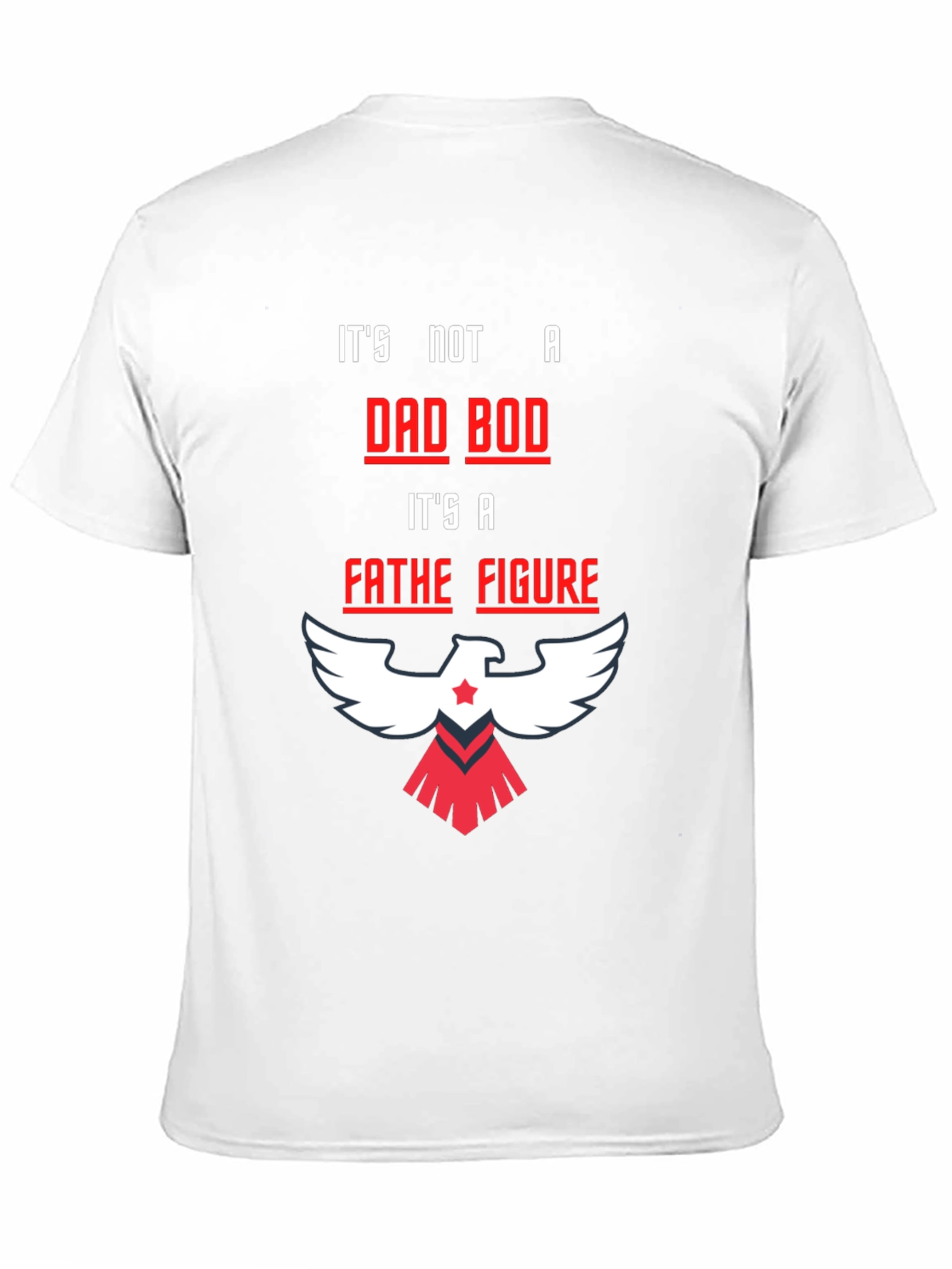 Black Dad Bod Father Figure Graphic T-Shirt - Funny Men's Tee view 11