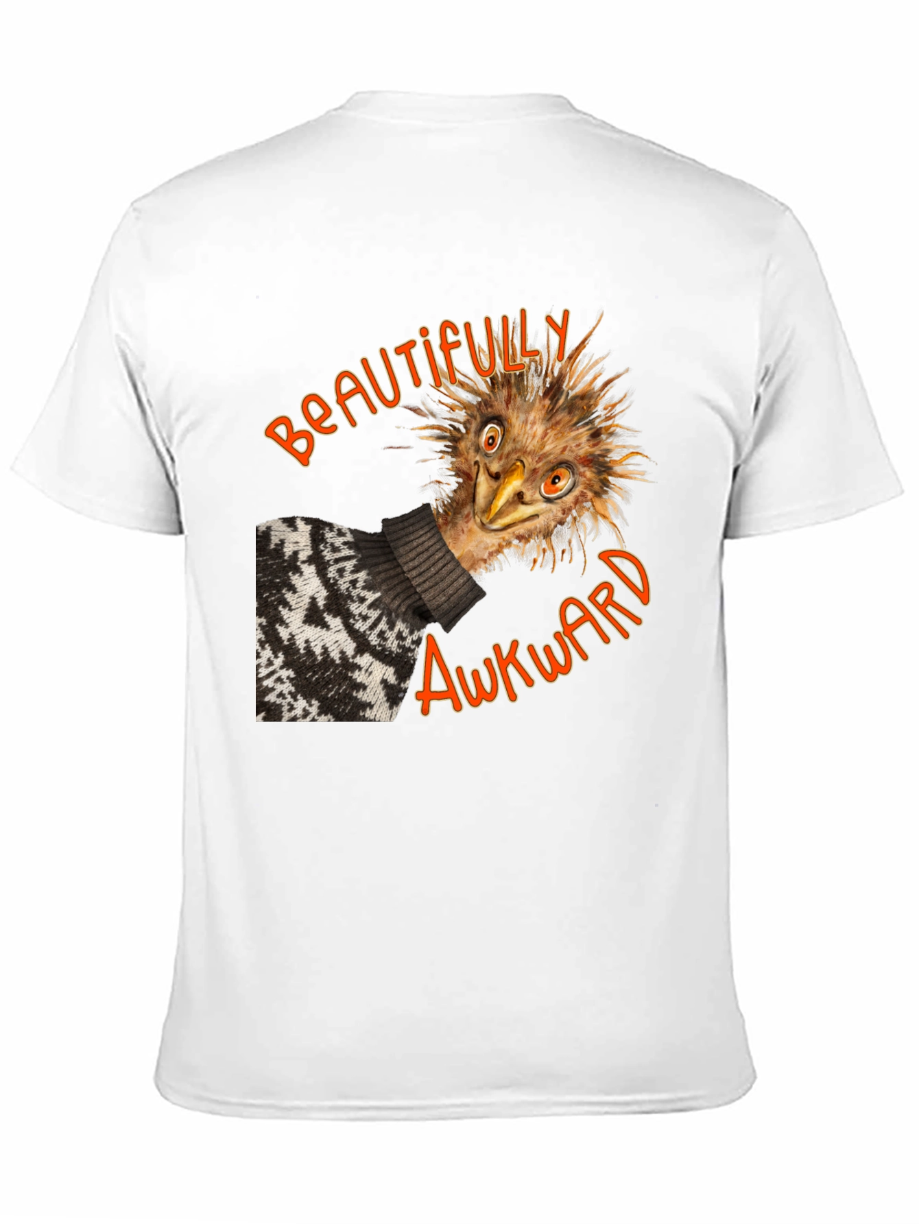 Black Beautifully Awkward Emu Graphic Tee view 11