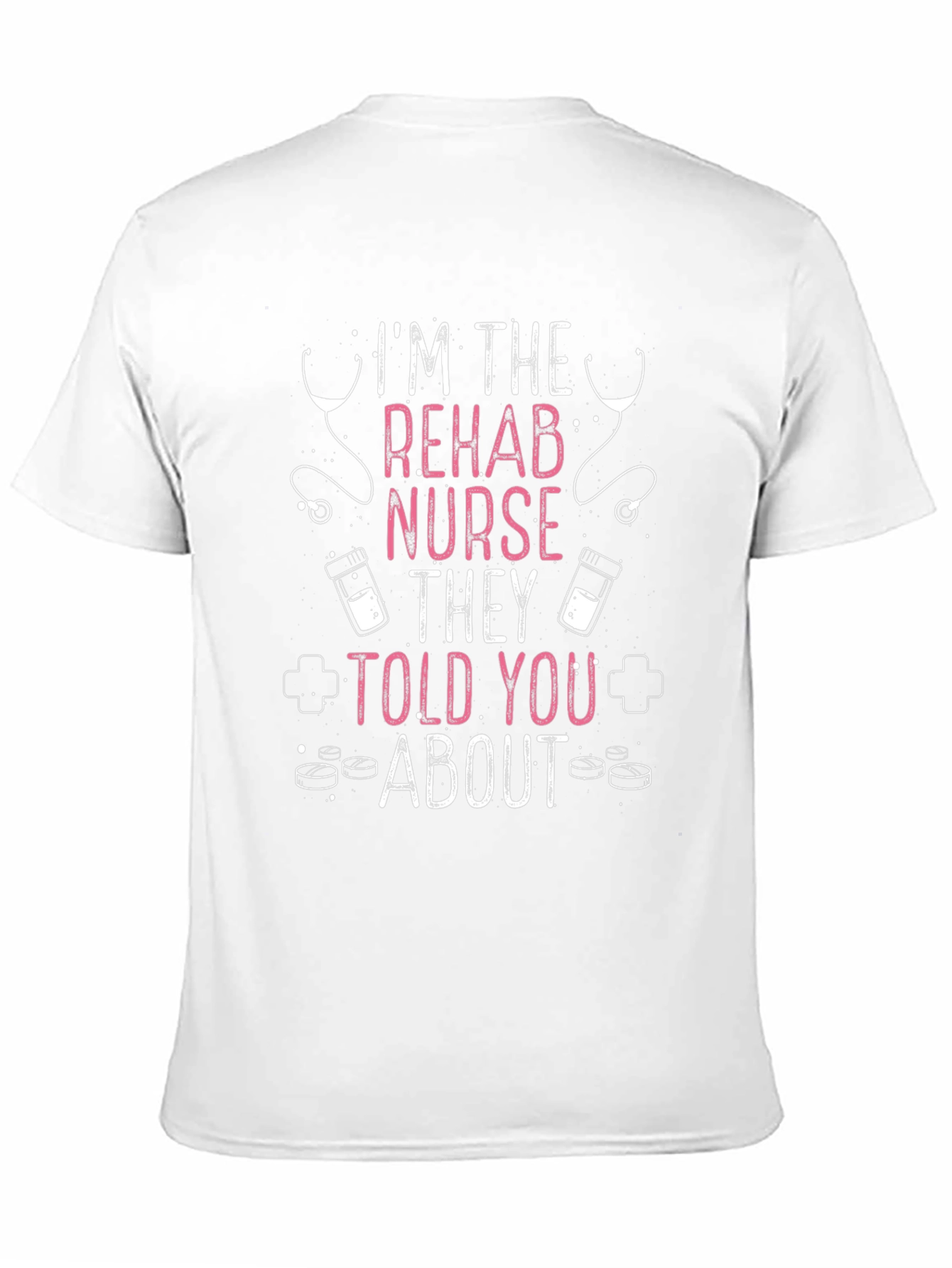 Black Rehab Nurse T-Shirt - Funny Nursing Tee view 11