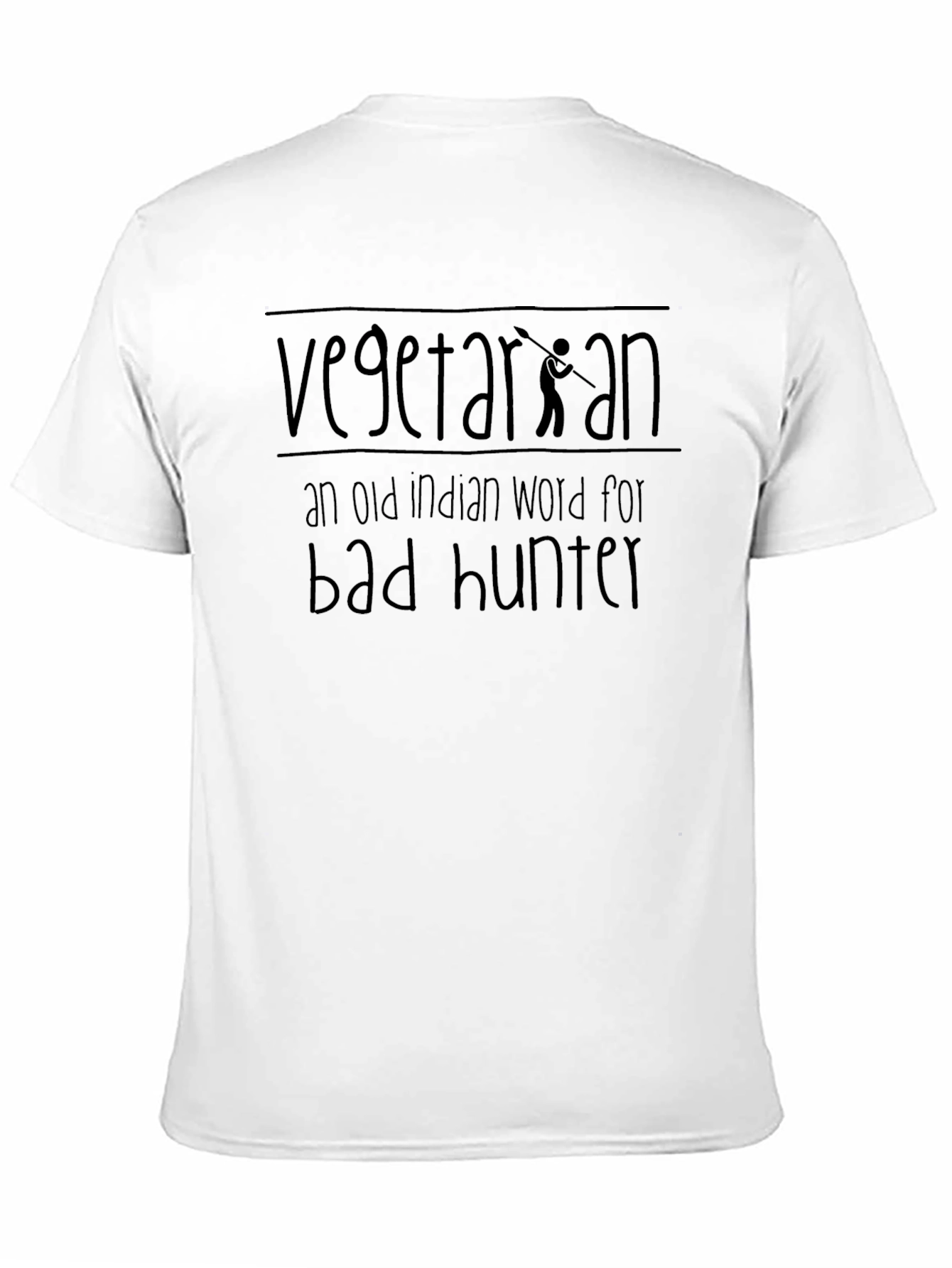 Black Vegetarian Funny T-Shirt | Bad Hunter Graphic Tee view 11