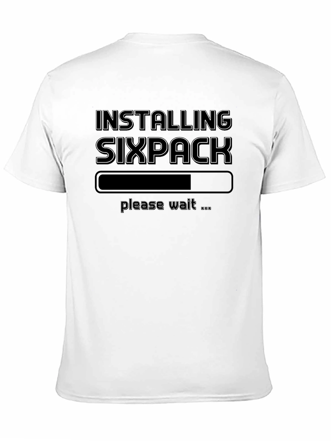 Black Installing Sixpack T-Shirt Funny Gym Tee view 11