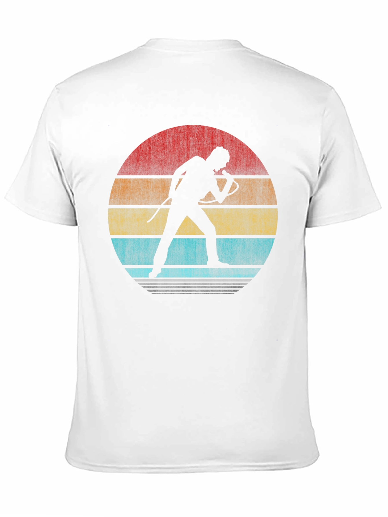 Black Retro Singer Silhouette Graphic T-Shirt view 11