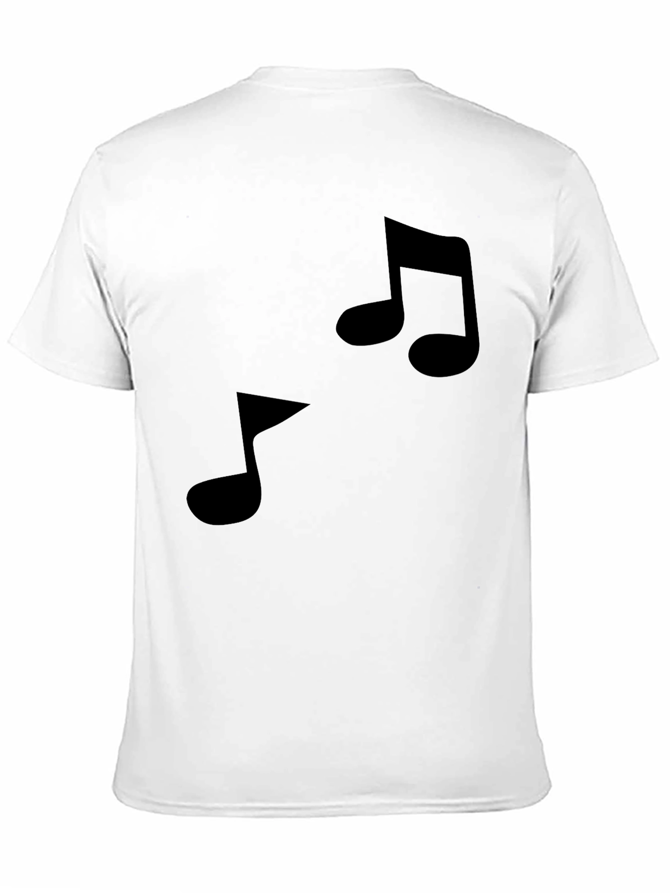 Black Musical Note Graphic Tee - Black Cotton Comfort view 11