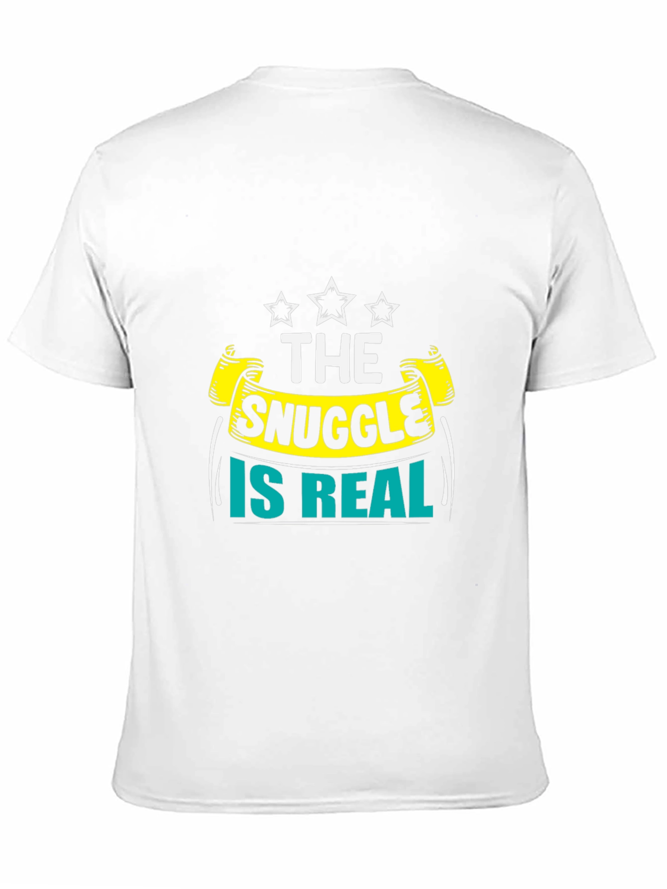 Black The Snuggle is Real Graphic T-Shirt view 11