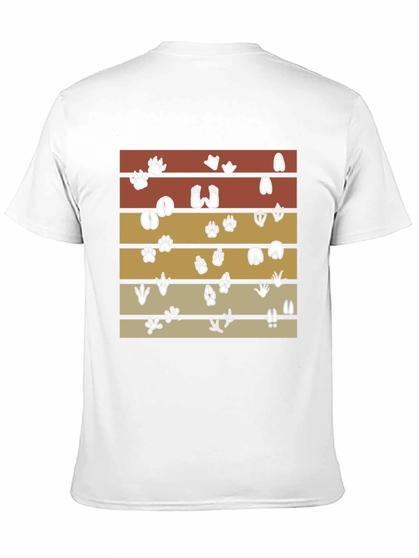 Black Animal Tracks Retro T-Shirt view 11