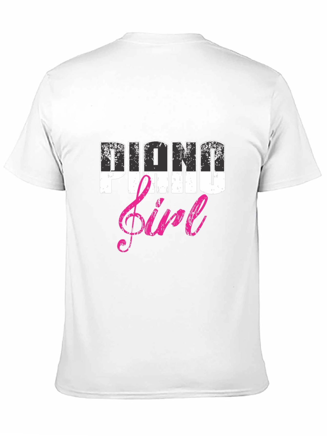 Black Piano Girl Tee - Music Lover T-Shirt view 11