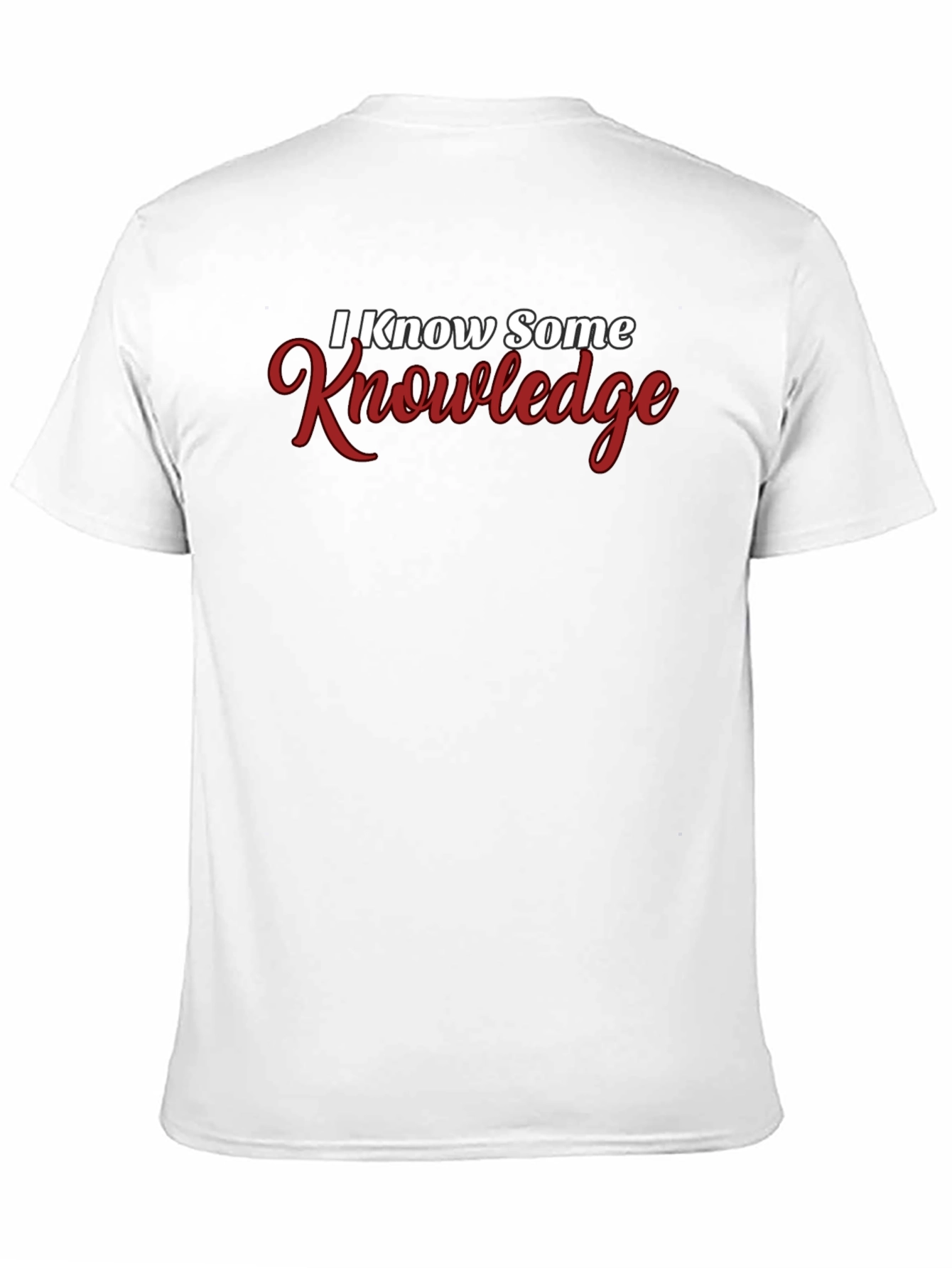 Black I Know Some Knowledge Graphic T-Shirt - Black Crew Neck view 11