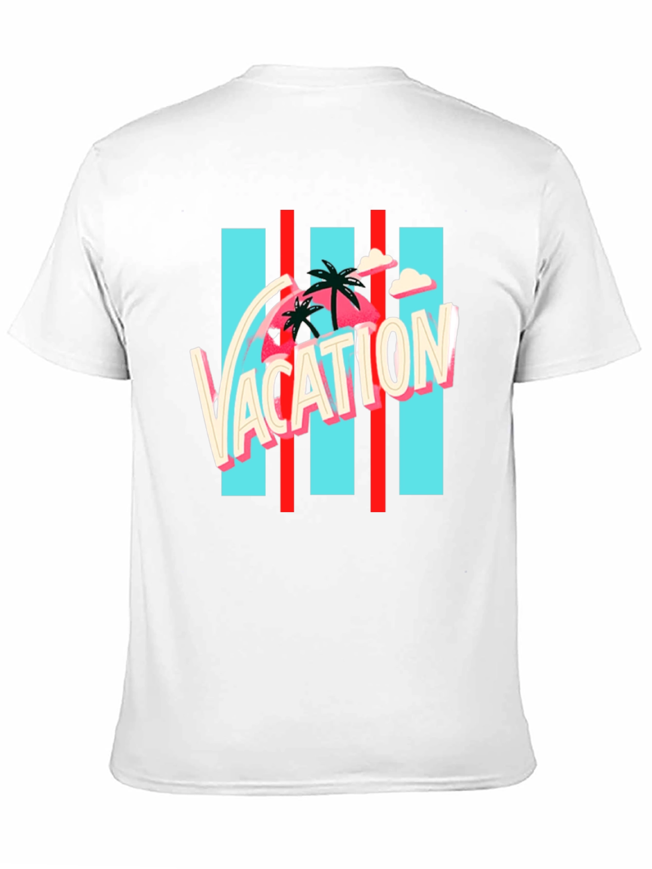 Vacation Graphic Tee - Retro Palm Design - 11