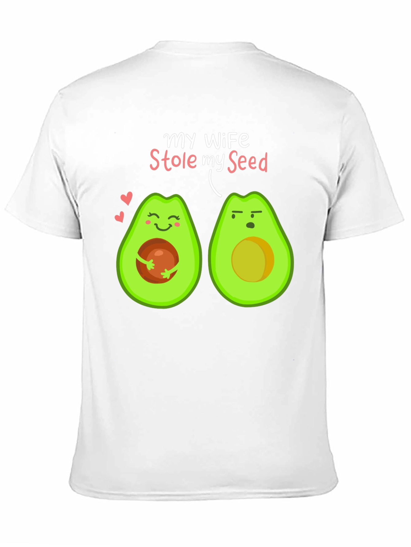 Black Funny Avocado Couple T-Shirt - My Wife Stole My Seed view 11